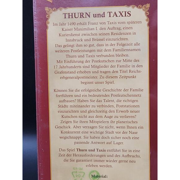 Thurn And Taxis Board Game German New SEALED Postal Mail Route Hans Im Gluck - Picture 8 of 16